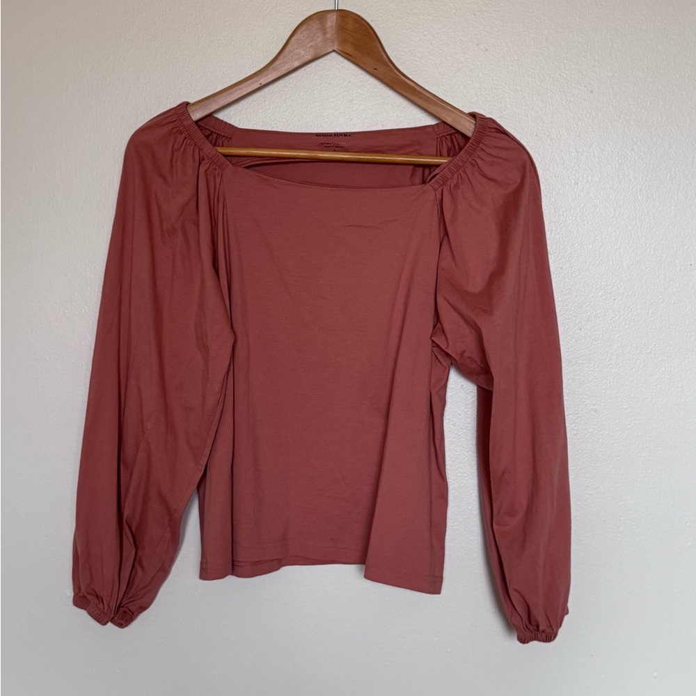 Banana Republic Supima Cotton Puff Sleeve Top – Size Small